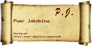 Puer Jakobina névjegykártya